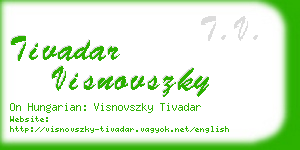 tivadar visnovszky business card